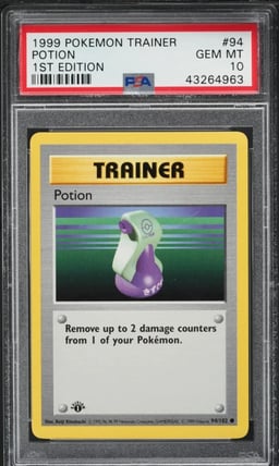 1999 Pokemon Base Set 1st Edition Potion #94 PSA 10 GEM MINT
