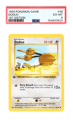 1999 Pokemon Base Set 1st Edition Doduo #48 PSA 6