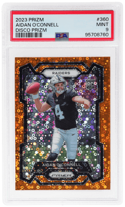 2023 Panini Prizm Disco Prizm Aidan O'Connell #360 PSA 9