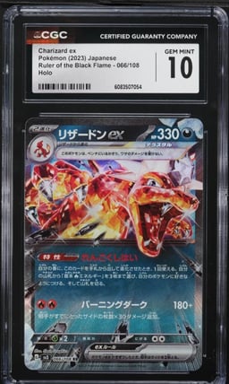 2023 Pokemon Japanese SV Ruler Of The Black Flame Holo Charizard ex #66 CGC 10