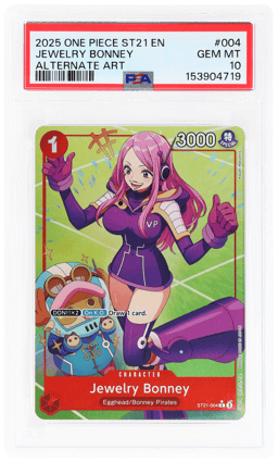 2025 One Piece Card Game Starter Deck 21 Alternate Art Jewelry Bonney #ST21-004 PSA 10