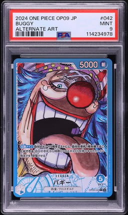 2024 One Piece Japanese Emperors In The New World Alt Art Buggy #OP09-042 PSA 9