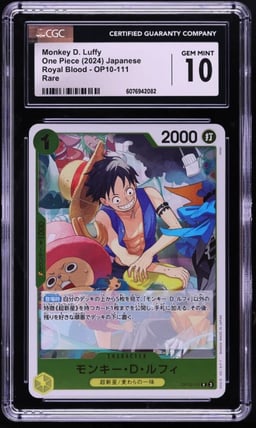 2024 One Piece Japanese Royal Blood Monkey D. Luffy #OP10-111 CGC 10 GEM MINT