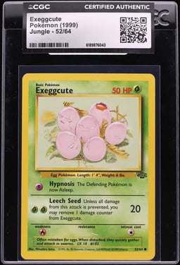 1999 Pokemon Jungle Exeggcute #52 CGC AUTH