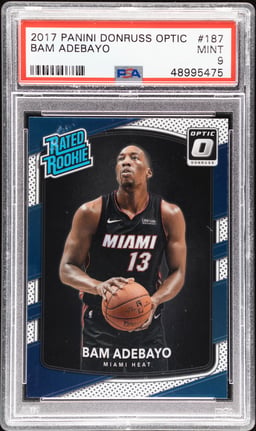 2017 Donruss Optic Rated Rookie Bam Adebayo #187 PSA 9