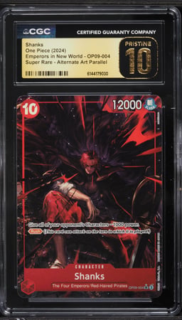 2024 One Piece Emperors In The New World Alt Art Shanks #OP09-004 CGC 10 PRISTINE