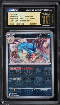 2023 Pokemon Japanese Scarlet & Violet 151 Poke Ball Reverse Holo Gyarados #130 CGC 10 PRISTINE