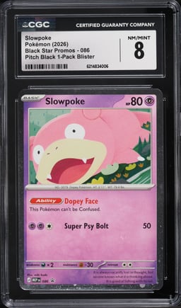 2026 Pokemon Mega Evolution Promo Pitch Black Slowpoke #86 CGC 8 NM-MT