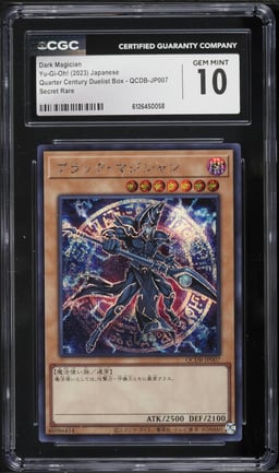 2023 Yu-Gi-Oh! Japanese QCDB Secret Rare Dark Magician #QCDB-JP007 CGC 10 GEM MINT