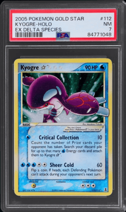 2005 Pokemon Ex Delta Species Holo Gold Star Kyogre #112 PSA 7