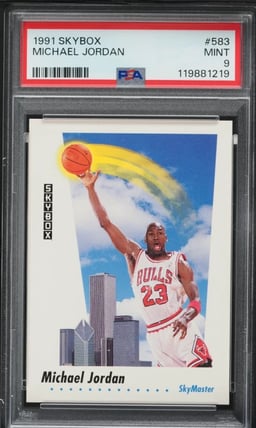 1991 Skybox Basketball Michael Jordan #583 PSA 9 MINT