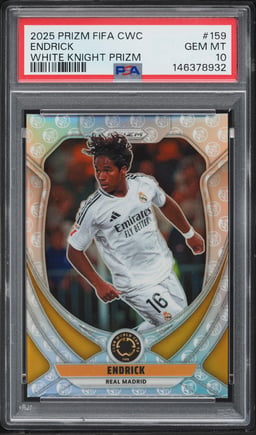 2025 Panini Prizm FIFA Club World Cup White Knight Endrick #159 PSA 10 GEM MINT