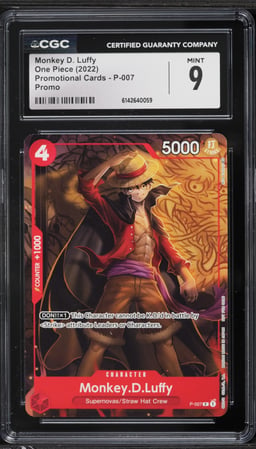2022 One Piece Promo Monkey D. Luffy #P-007 CGC 9 MINT