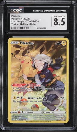 2022 Pokemon Sword & Shield Lost Origin CHR Pikachu #TG05 CGC 8.5 NM-MT+