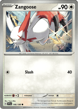 2023 Zangoose #146 Scarlet & Violet