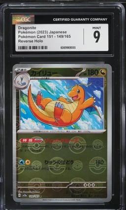 2023 Pokemon Japanese SV 151 Poke Ball Reverse Holo Dragonite #149 CGC 9 MINT