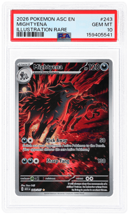 2026 Pokemon Mega Evolution Ascended Heroes Illustration Rare Mightyena #243 PSA 10