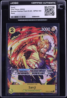 2024 One Piece Bandai Games Fest Sanji #OP03-102 CGC AUTH