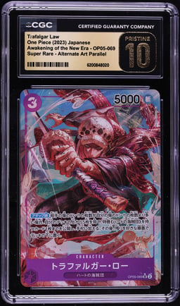 2023 One Piece Japanese Awakening Of New Era Alt Art Trafalgar Law #OP05-069 CGC 10 PRISTINE