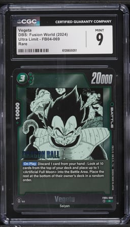 2024 Dragon Ball Super Fusion World Ultra Limit Vegeta #FB04-069 CGC 9 MINT