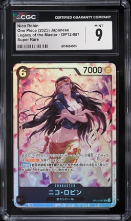 2025 One Piece Japanese Legacy Of The Master SR Nico Robin #OP12-087 CGC 9 MINT