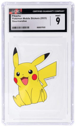 2023 Pokemon Mobile Stickers Japanese Gourmandise Tm On Front Pikachu CGC 9