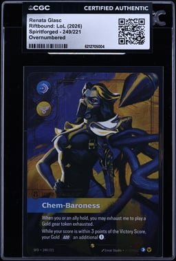 2026 Riftbound League Of Legends LoL Spiritforged Renata Glasc #249 CGC AUTH