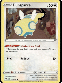 2021 Dunsparce #207 Fusion Strike