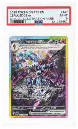 2025 Pokemon Scarlet and Violet Prismatic Evolutions Special Illustration Rare Ceruledge Ex #147 PSA 9