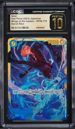 2023 One Piece Japanese Wings Of The Captain SEC Sanji #OP06-119 CGC 10 PRISTINE