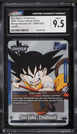 2025 Dragon Ball Super Fusion World Manga 01 Leader Son Goku Childhood #FB06-025 CGC 9.5 MINT+