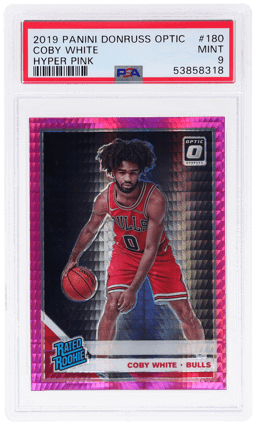 2019 Donruss Optic Rated Rookie Pink Hyper Coby White #180 PSA 9