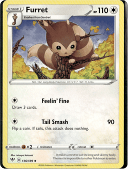 2020 Furret #136 Darkness Ablaze