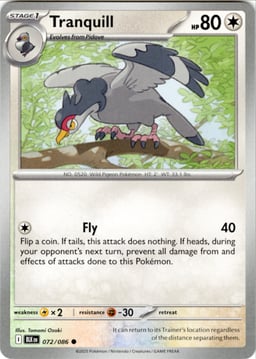 2025 Tranquill #72 Black Bolt