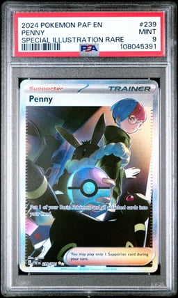 2024 POKEMON PAF EN-PALDEAN FATES SPECIAL ILLUSTRATION RARE #239 PENNY PSA 9