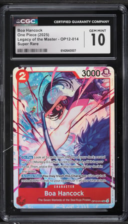 2025 One Piece Legacy Of The Master SR Boa Hancock #OP12-014 CGC 10 GEM MINT