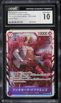 2025 One Piece Japanese The Azure Sea's Seven SR Donquixote Doflamingo #OP14069 CGC 10 GEM MINT