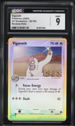 2003 Pokemon EX Sandstorm Reverse Holo Vigoroth #52 CGC 9 MINT