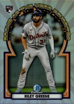 2023 Riley Greene #ROYF-6 Bowman Chrome Rookie of the Year Favorites