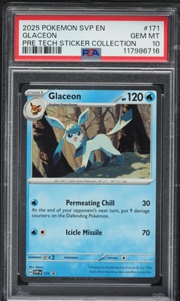 2025 Pokemon SV Black Star Promo Tech Sticker Collection Glaceon #171 PSA 10 GEM
