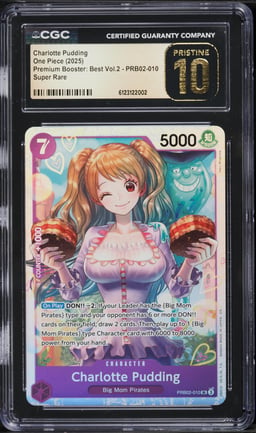 2025 One Piece Premium Booster Best Vol. 2 SR Charlotte Pudding #PRB02-010 CGC 10 PRISTINE