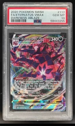 2020 Pokemon Sword & Shield Darkness Ablaze #117/189 Eternatus VM PSA 10
