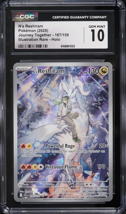 2025 Pokemon Scarlet & Violet Journey Together IR N's Reshiram #167 CGC 10 GEM MINT