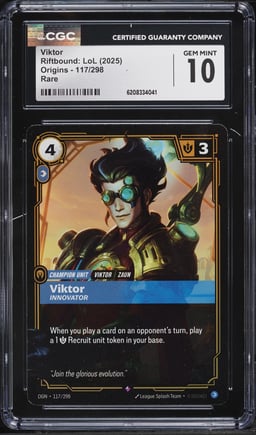 2025 Riftbound League Of Legends LoL Origins Viktor #117 CGC 10 GEM MINT