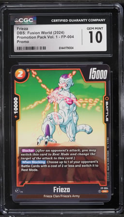 2024 Dragon Ball Super Fusion World Promotion Pack Vol. 1 Frieza #FP-004 CGC 10 GEM MINT