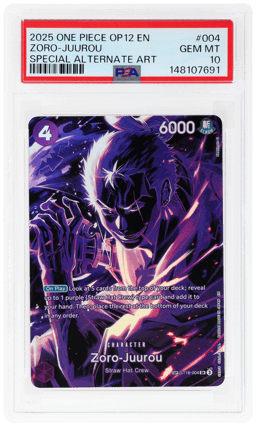 2025 One Piece Legacy of the Master Special Alternate Art Zoro Juurou #ST18004 PSA 10
