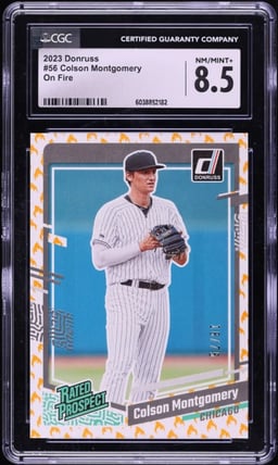 2023 Donruss On Fire Colson Montgomery ROOKIE /75 #56 CGC 8.5 NM-MT+