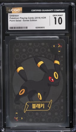 2019 Pokemon Korean Playing Cards Point Salad Eevee Edition Umbreon CGC 10 GEM MINT
