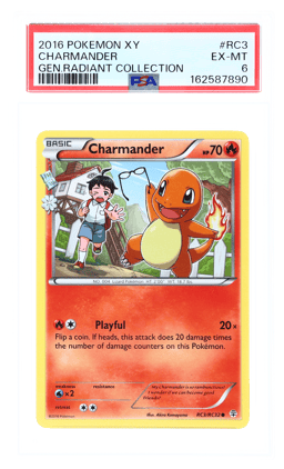 2016 Pokemon XY Generations Radiant Collection Charmander #RC3 PSA 6