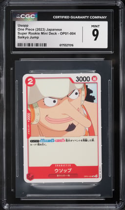 2023 One Piece Japanese Super Rookie Mini Deck Saikyo Jump Usopp #OP01-004 CGC 9 MINT
